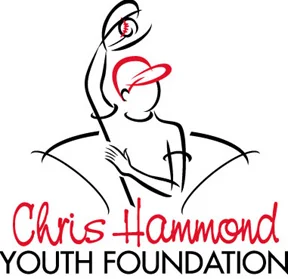 Chris Hammond Youth Foundation logo: line drawing of a young baseball pitcher in a red cap